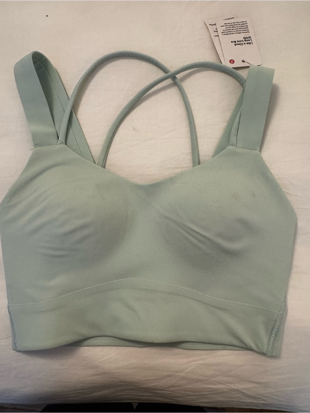lululemon athletica Mint Green Strappy Longline Sports Bra